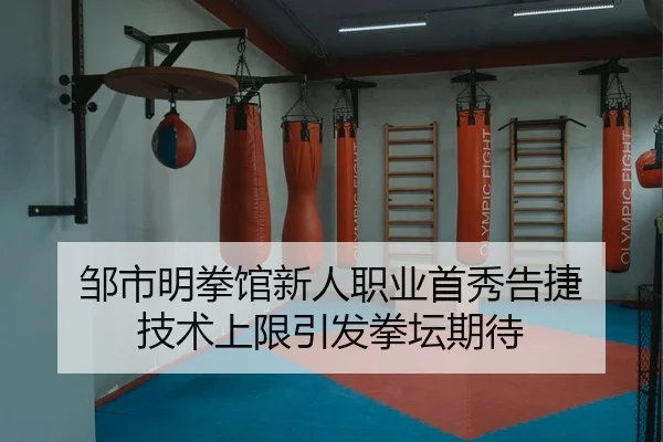 邹市明拳馆新人职业首秀告捷 技术上限引发拳坛期待 - MILANSPORT